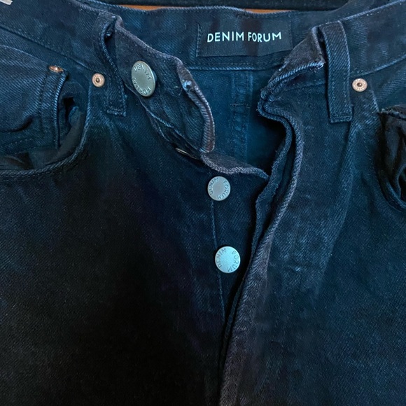 Denim Forum Black Denim Jeans - The Joni High Rise Loose Size 29 - Picture 4 of 4